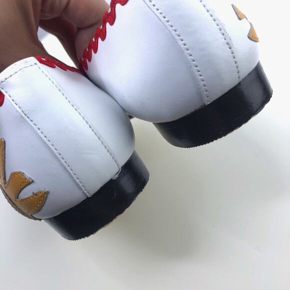 Vintage 80s Carysma Club Fun White Summer Flats - Picture 6 of 8